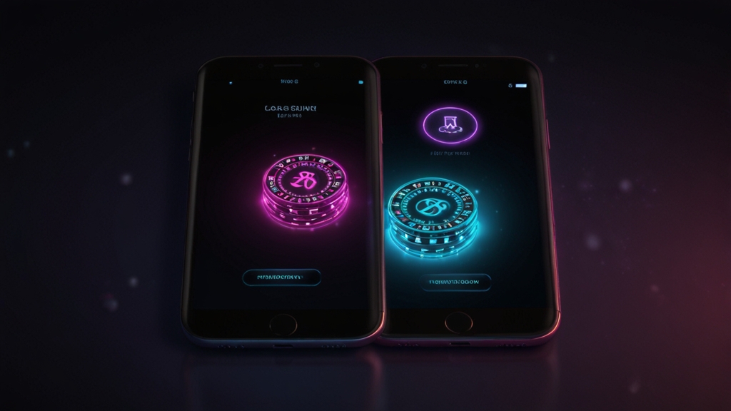 Smartphone login screen with a security lock in a dark casino atmosphere
